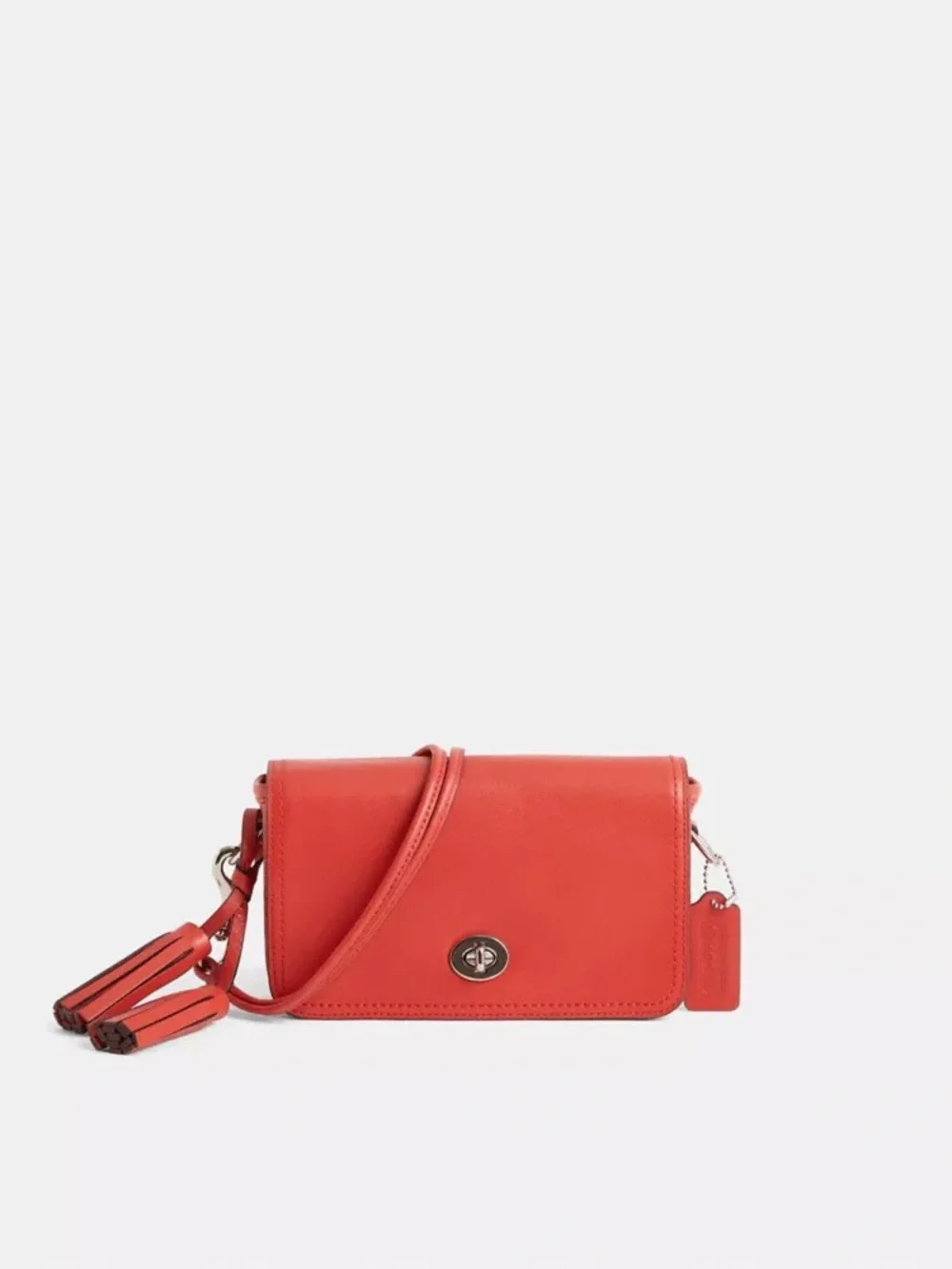 Coach Legacy Leather Carnelian Orange Penny Crossbody Purse 19914 RARE!